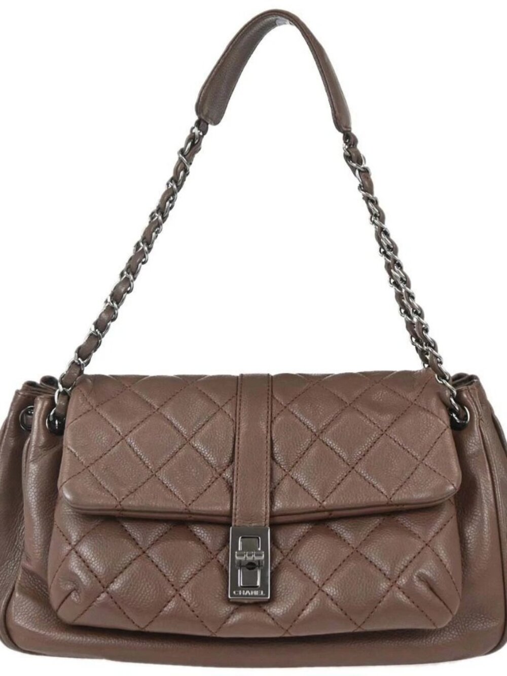 Chanel Brown Calfskin Mademoiselle Lock
